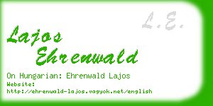 lajos ehrenwald business card